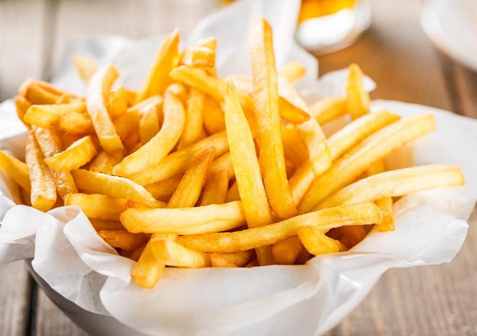 Batatas fritas estaladiças
